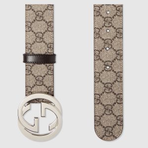 GG Supreme belt with G buckle - Gucci 
