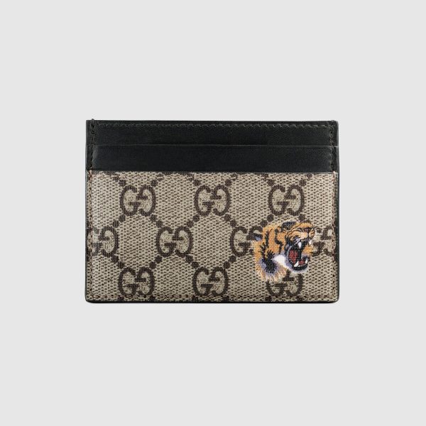 Tiger print GG Supreme card case 