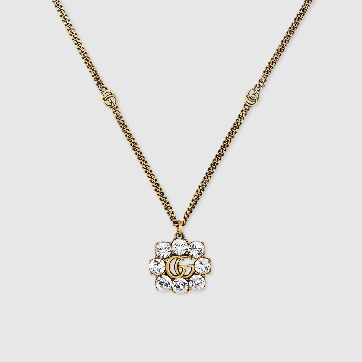 Crystal Double G necklace - Gucci Replica